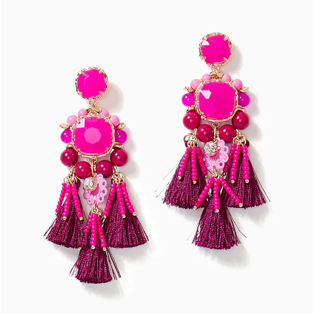 NWT/NIP Lilly Pulitzer amarena cherry waterside earrings
